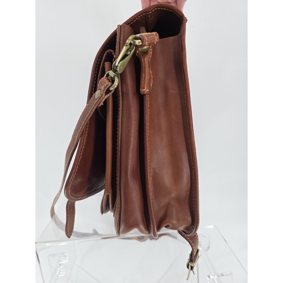 Leather Factory Old Florence‎ Italian Leather Shoulder Bag Satchel Purse - Italy